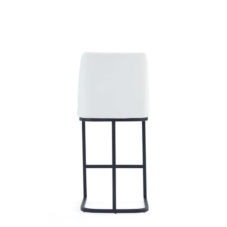 Serena Counter Stool in White by Manhattan Comfort at Eve Furniture