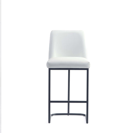 Serena Counter Stool in White (set of 2) by Manhattan Comfort at Eve Furniture