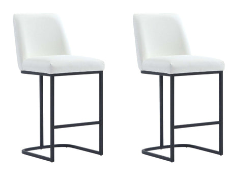 Serena Counter Stool in White (set of 2) by Manhattan Comfort at Eve Furniture