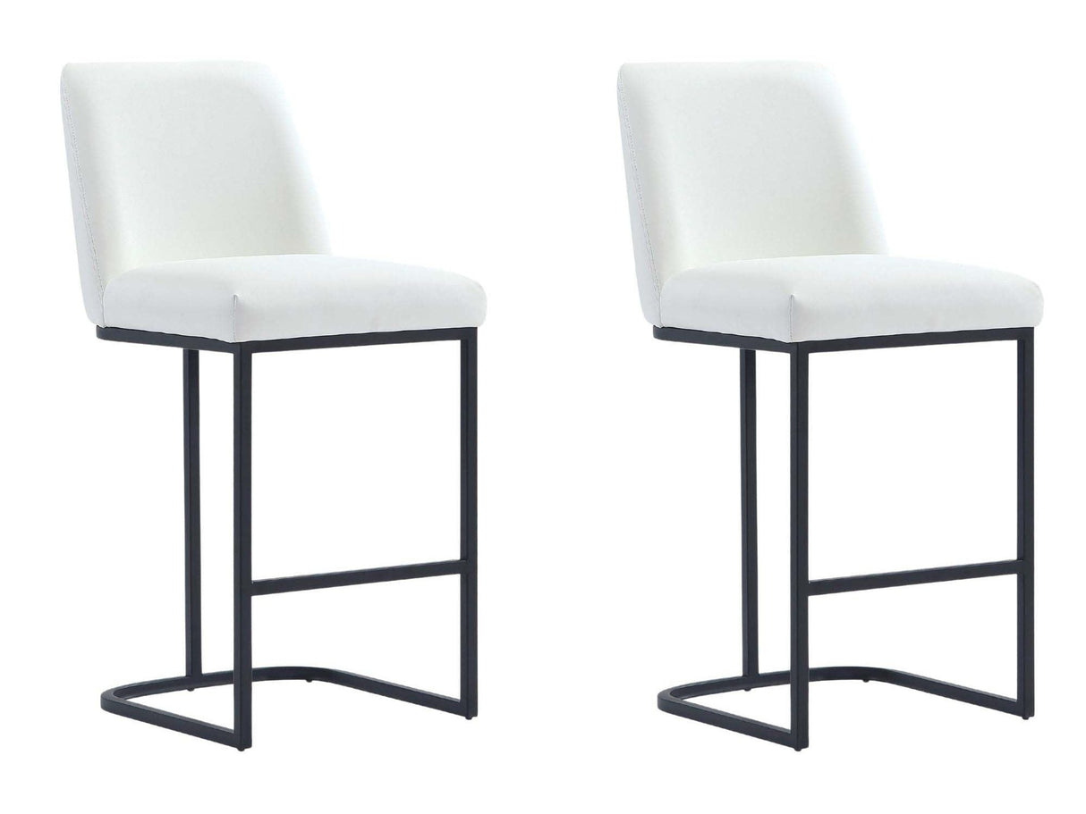 Serena Counter Stool in White (set of 2) by Manhattan Comfort at Eve Furniture