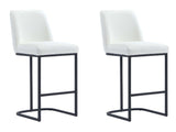 Serena Counter Stool in White (set of 2) by Manhattan Comfort at Eve Furniture