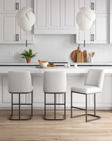 Serena Counter Stool in White (set of 3) by Manhattan Comfort at Eve Furniture