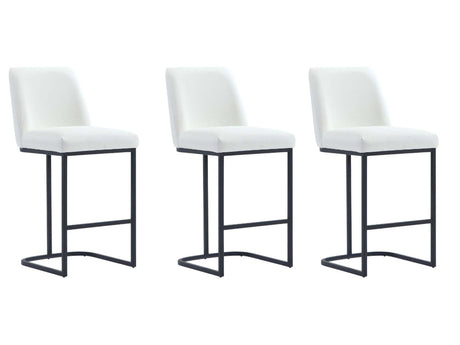 Serena Counter Stool in White (set of 3) by Manhattan Comfort at Eve Furniture