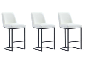 Serena Counter Stool in White (set of 3) by Manhattan Comfort at Eve Furniture