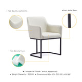 Serena Dining Armchair in Cream by Manhattan Comfort at Eve Furniture