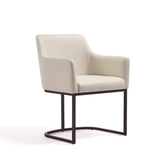 Serena Dining Armchair in Cream by Manhattan Comfort at Eve Furniture