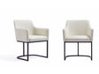 Serena Dining Armchair in Cream (set of 2) by Manhattan Comfort at Eve Furniture