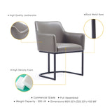 Serena Dining Armchair in Grey by Manhattan Comfort at Eve Furniture
