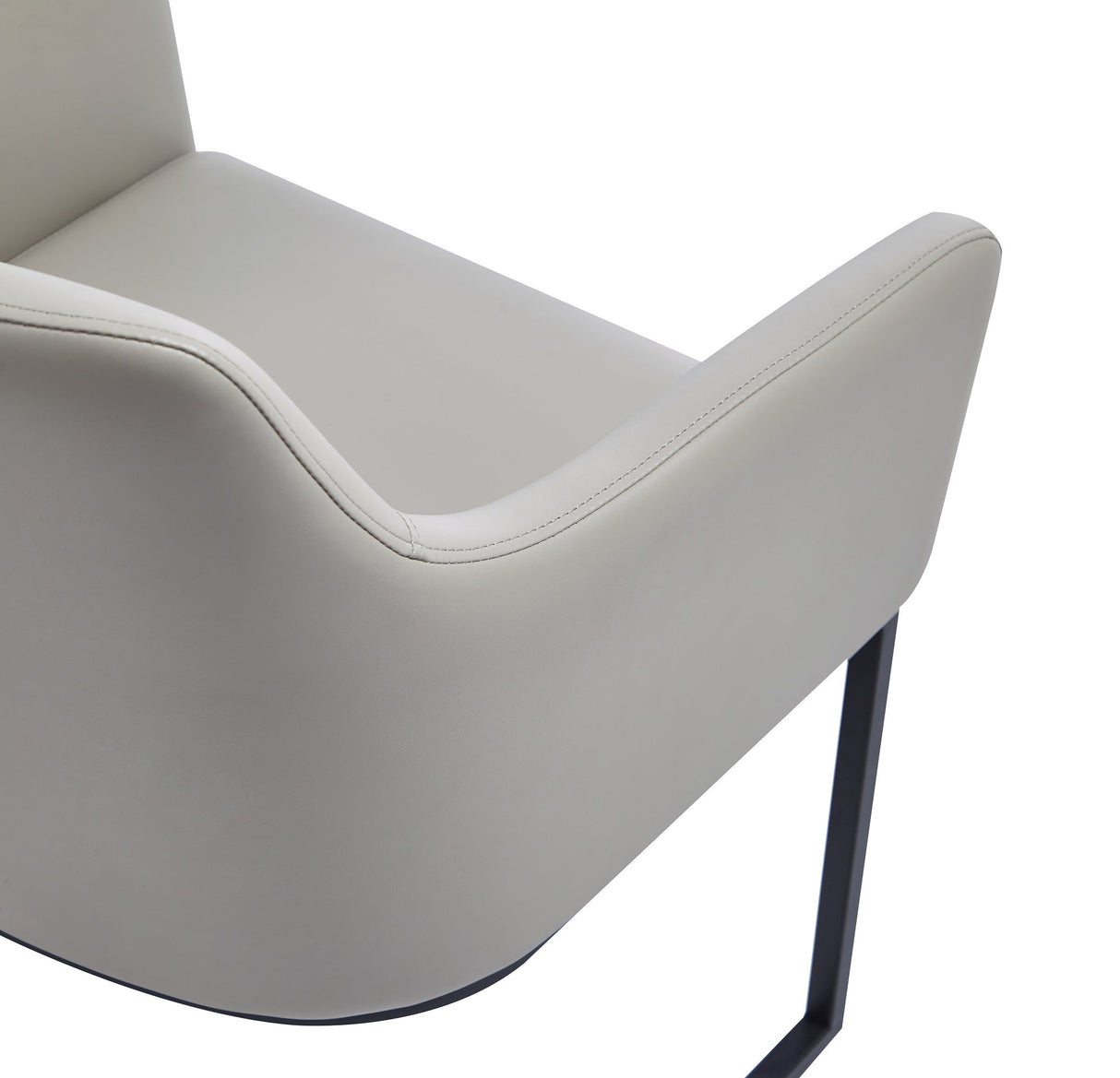 Serena Dining Armchair in Light Grey by Manhattan Comfort at Eve Furniture