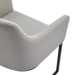 Serena Dining Armchair in Light Grey by Manhattan Comfort at Eve Furniture
