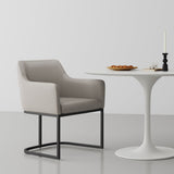 Serena Dining Armchair in Light Grey by Manhattan Comfort at Eve Furniture