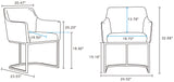 Serena Dining Armchair in Light Grey by Manhattan Comfort at Eve Furniture