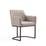 Serena Dining Armchair in Light Grey by Manhattan Comfort at Eve Furniture