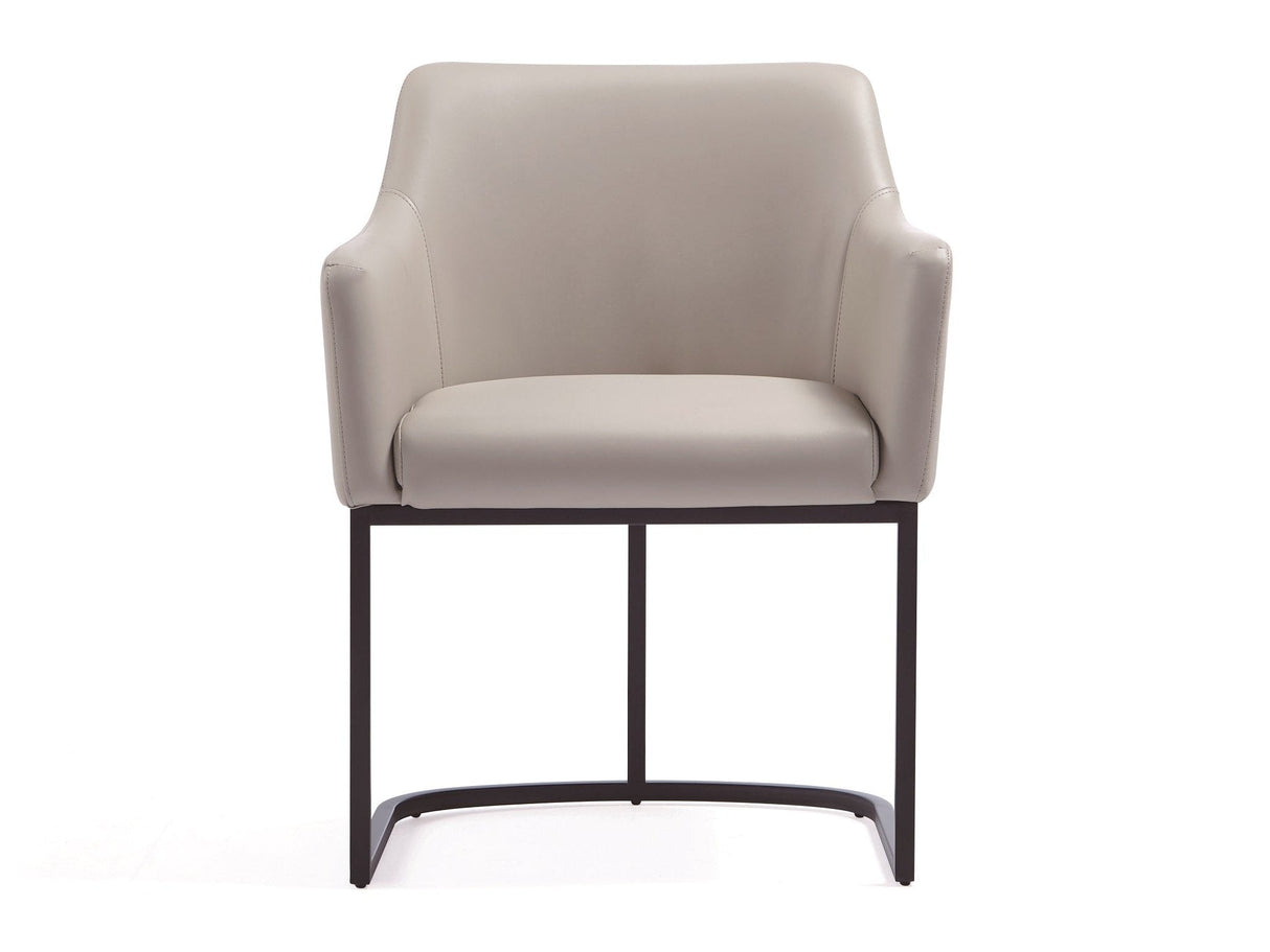 Serena Dining Armchair in Light Grey by Manhattan Comfort at Eve Furniture