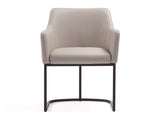 Serena Dining Armchair in Light Grey by Manhattan Comfort at Eve Furniture