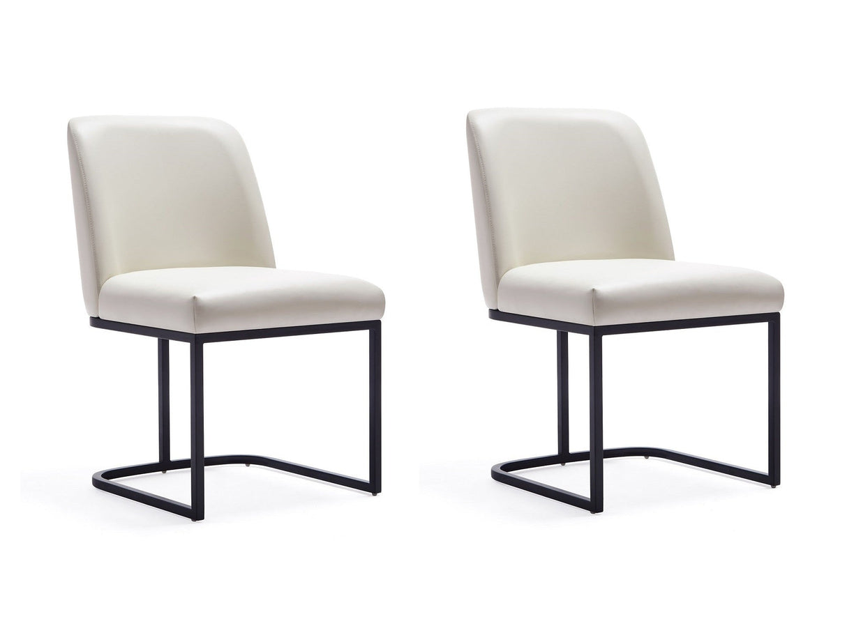Serena Dining Chair in Cream (set of 2) by Manhattan Comfort at Eve Furniture