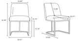 Serena Dining Chair in Light Grey (set of 2) by Manhattan Comfort at Eve Furniture
