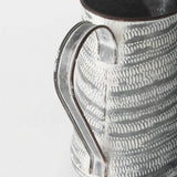 Serena I 8H Small Gray/White Textured Metal Jug by Mercana at Eve Furniture