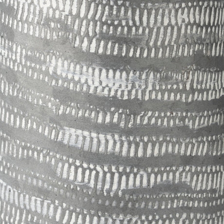 Serena I Small Gray/White Textured Metal Jug by Mercana at Eve Furniture