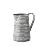 Serena I Small Gray/White Textured Metal Jug by Mercana at Eve Furniture