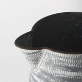 Serena II 11.2H Large Gray/White Textured Metal Jug by Mercana at Eve Furniture