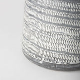 Serena II 11.2H Large Gray/White Textured Metal Jug by Mercana at Eve Furniture