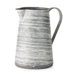 Serena II 11.2H Large Gray/White Textured Metal Jug by Mercana at Eve Furniture