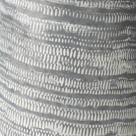Serena II Large Gray/White Textured Metal Jug by Mercana at Eve Furniture