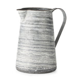Serena II Large Gray/White Textured Metal Jug by Mercana at Eve Furniture