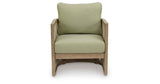 Serena Shores Beige/Green Outdoor Sofa and 2 Chairs by Ashley at Eve Furniture