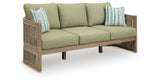 Serena Shores Beige/Green Outdoor Sofa and 2 Chairs by Ashley at Eve Furniture