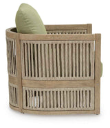 Serena Shores Beige/Green Outdoor Sofa and 2 Chairs by Ashley at Eve Furniture