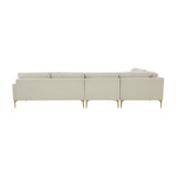 Serena Velvet Large L-Sectional by TOV Furniture at Eve Furniture