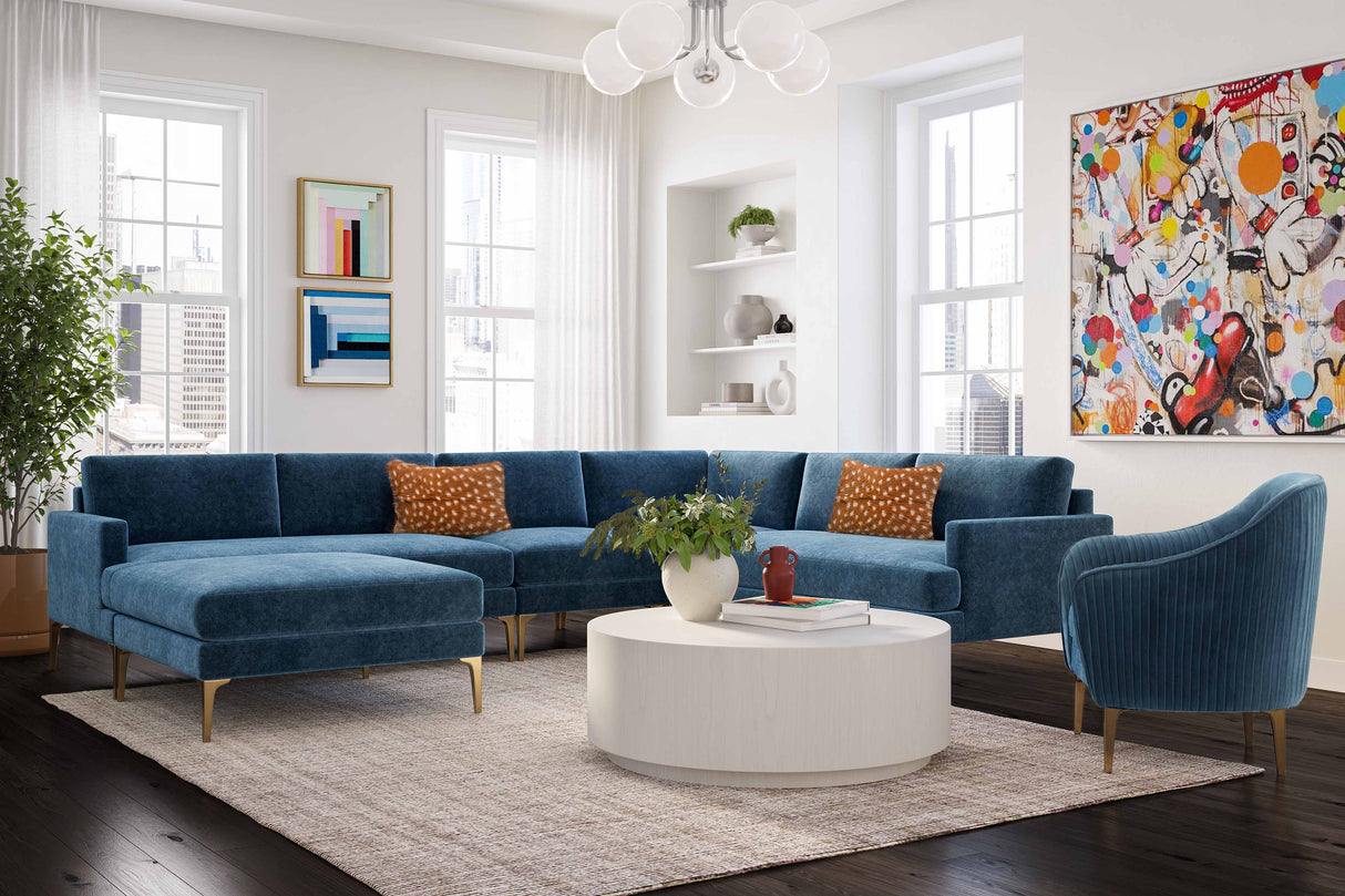 Serena Velvet Ottoman by TOV Furniture at Eve Furniture