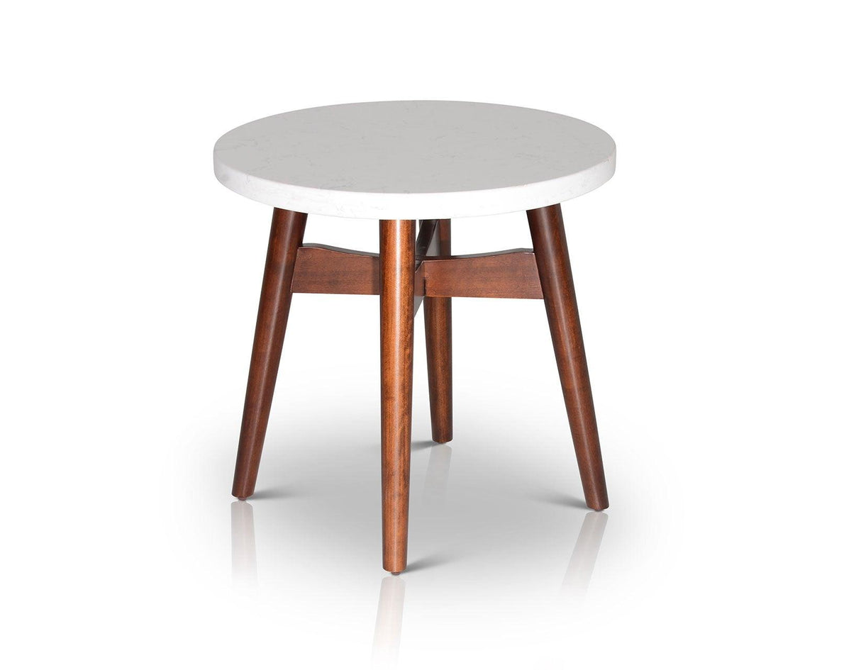 Serena Silverstone Round End Table by Steve Silver at Eve Furniture