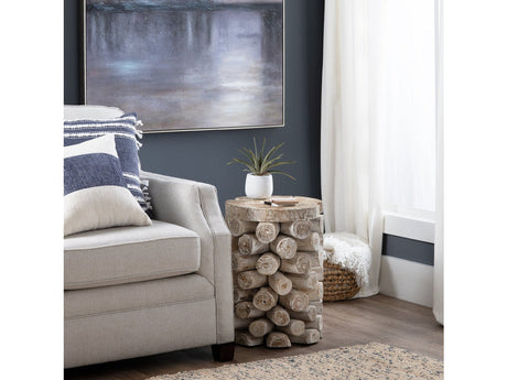 Serendipity Tan/White Accent Table by Crestview at Eve Furniture
