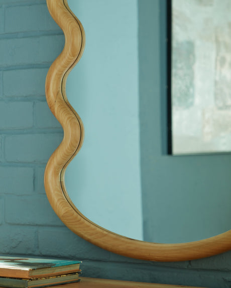 Serendis Brown Accent Mirror by Ashley at Eve Furniture