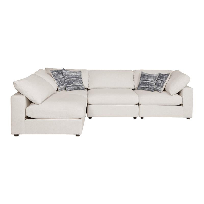 Serene 4-Piece Upholstered Modular Sectional Beige