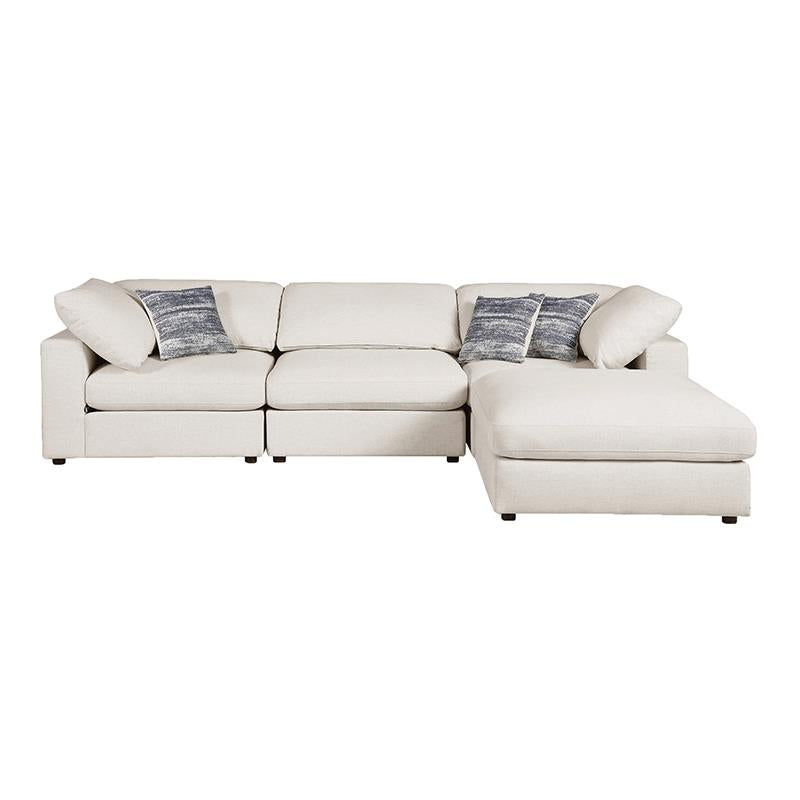 Serene 4-Piece Upholstered Modular Sectional Beige