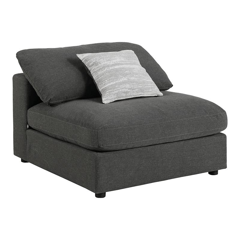 Serene 4-Piece Upholstered Modular Sectional Charcoal