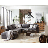 Serene 4-Piece Upholstered Modular Sectional Charcoal