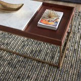 Serene 45" Coffee Table with White Marble in Walnut and Brass Base by Home Trends & Design at Eve Furniture