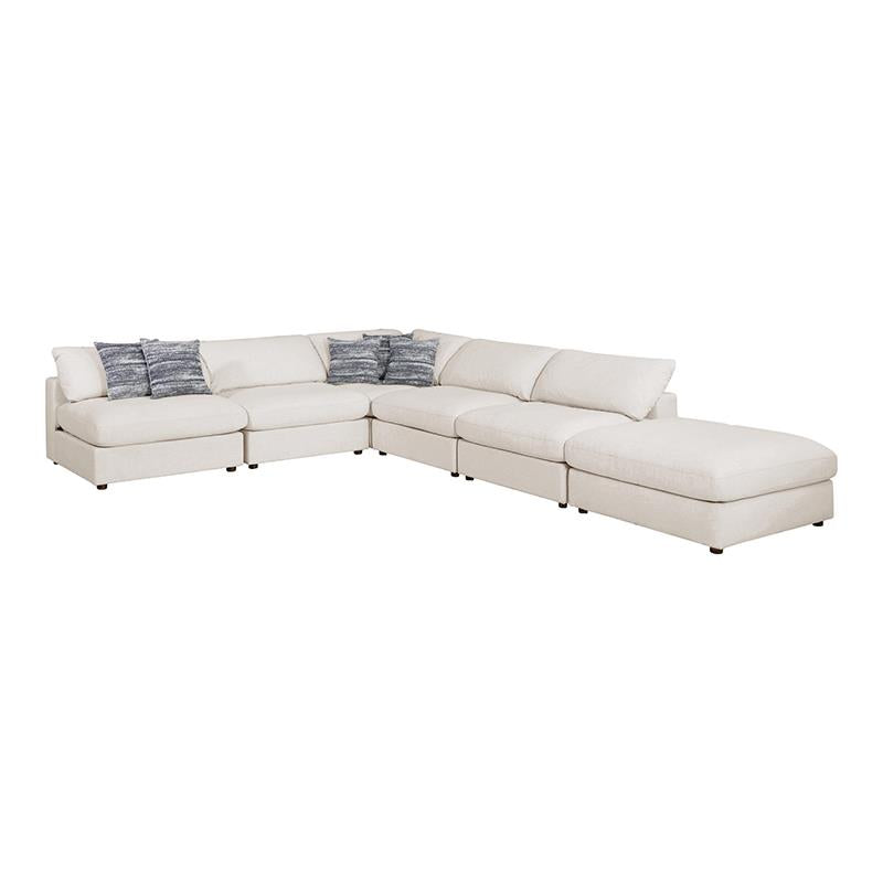 Serene 6-Piece Upholstered Modular Sectional Beige