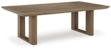 Serene Bay Dark Brown Outdoor Coffee Table by Ashley at Eve Furniture