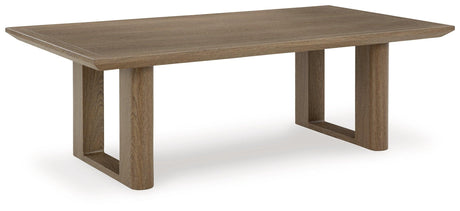 Serene Bay Dark Brown Outdoor Coffee Table by Ashley at Eve Furniture