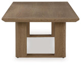 Serene Bay Dark Brown Outdoor Coffee Table by Ashley at Eve Furniture