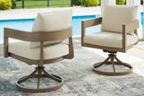Serene Bay Dark Brown Outdoor Dining Table and 4 Chairs by Ashley at Eve Furniture