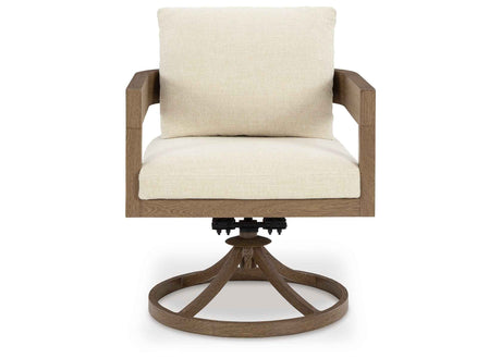 Serene Bay Dark Brown Outdoor Dining Table and 4 Chairs by Ashley at Eve Furniture