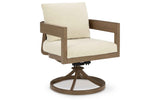 Serene Bay Dark Brown Outdoor Dining Table and 4 Chairs by Ashley at Eve Furniture