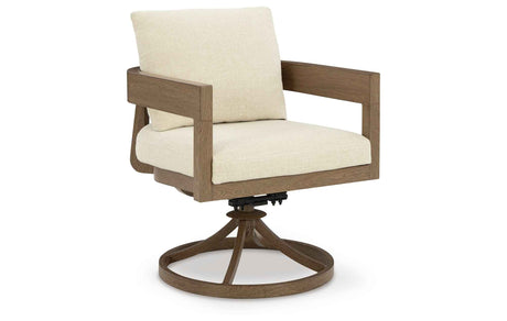Serene Bay Dark Brown Outdoor Dining Table and 4 Chairs by Ashley at Eve Furniture